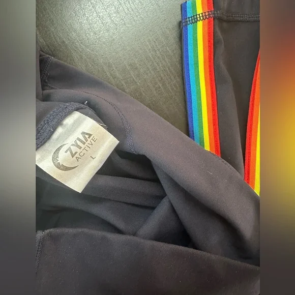 Zyia Active Navy Rainbow Luxe leggings - Picture 2 of 3